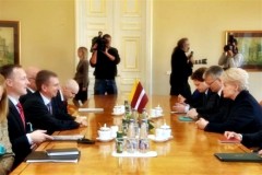 Встреча Президента Дали Грибаускайте с министром иностранных дел Латвии Эдгарсом Ринкевичсом