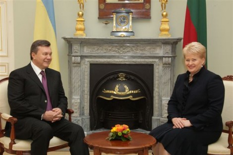 Даля Грибаускайте и Виктор Янукович
